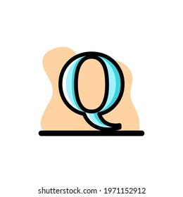 Letter Q Conceptual Vector Illustration Design Icon eps10