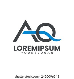 letter A Q creative icon logo design 