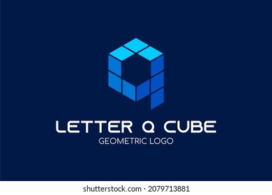 Letter Q Cube Logo : Suitable for Company Theme, Construction Theme, Technology Theme, Initial Theme, Infographics and Other Graphic Related Assets.