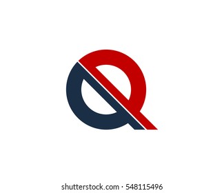 Letter Q Cut Logo Design Element