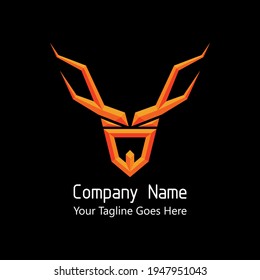 Letter Q in the deer antlers shape with embossed effect. The initial logo for business brand identity