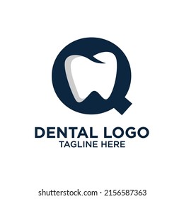 Letter Q Dental Logo Design Template Inspiration, Vector Illustration.