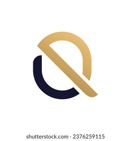 Icono de elemento de diseño de letra Q con concepto único creativo moderno