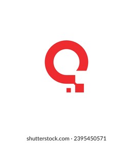 Letter Q Digital Logo. Suitable for crypto, blockchain, tech