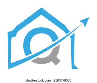 Letter Q door shape logo icon vector template 