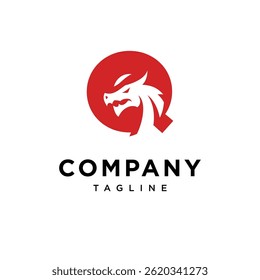 Letter Q Dragon Logo Icon Vector