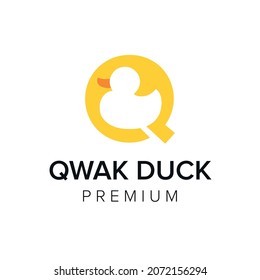 letter Q duck logo icon vector template