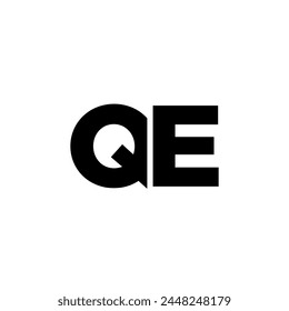 Letter Q and E, QE logo design template. Minimal monogram initial based logotype.