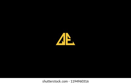 LETTER Q AND E RETRO LOGO WITH NEGATIVE SPACE EFFECT FOR LOGO DESIGN OR ILLUSTRATION USE