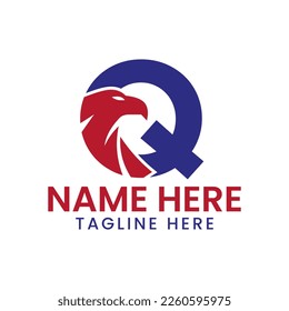 Letter Q Eagle Logo Design Vector Template