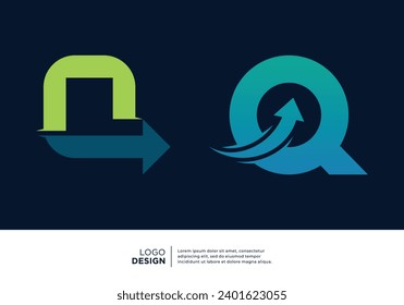 Letter Q financial investment logo design.