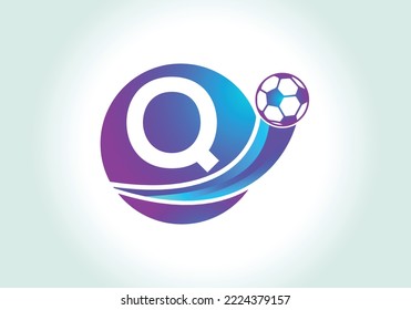 Letter Q Football Logo Design Vector Template. Football Club Symbol. business, and company identity.