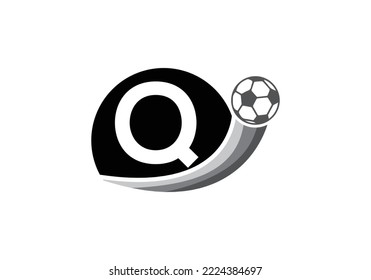 Letter Q Football Logo Design Vector Template. Football Club Symbol. business, and company identity.
