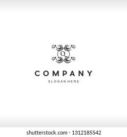 Letter Q Frame Elegance Decoration Abstract Creative Business Logo