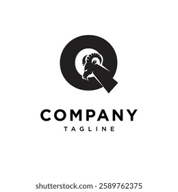 Letter Q Goat Logo Icon Vector