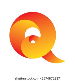 
The letter Q with a gradient from yellow to red, creating a vibrant and energetic feel.