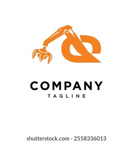 Letter Q Grapple Excavator Logo Icon Vector