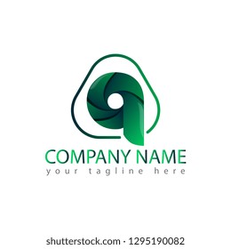 Letter Q green Logo design vector template - vector