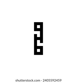 Letter q, H and b square geometric symbol simple logo vector