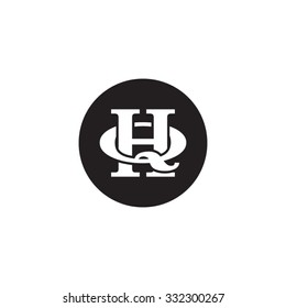 letter Q and H monogram circle logo
