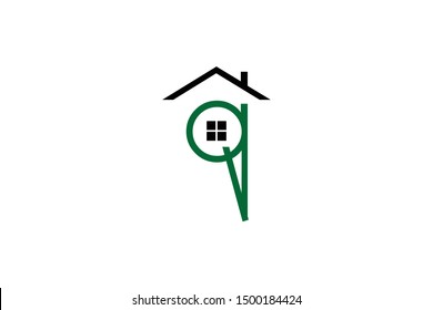 Letter Q House Logo Design. Initial Based Real Estate Business Icon Template
