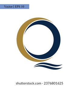 Icono de letra Q ilustración de diseño de logotipo con estilo moderno