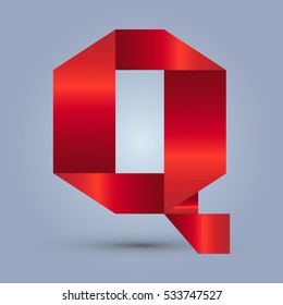 Letter Q icon and logo template.  design and elegant typographic. gradient red