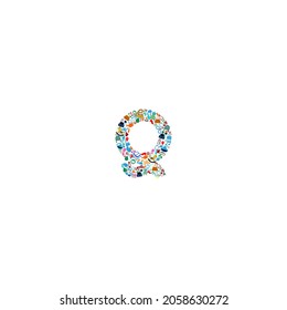 diseño gráfico de idea de letra q