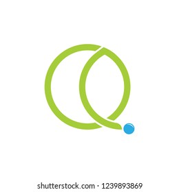 letter q infinity lines design logo vector