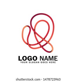 Letter Q infinity logo template. Infinity, endless, unlimited symbol