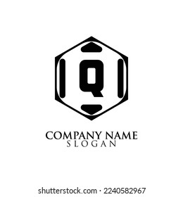 LETTER Q INITIAL LOGO, WITH BLACK COLOR