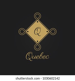 Letter Q initial Luxury Logo template in vector for Restaurant, Royalty, Boutique, Cafe, Hotel, Jewelry. 
