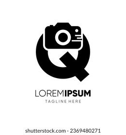 Letter Q Initial Photography Logo Design Vector Icon Graphic Emblem Illustration 