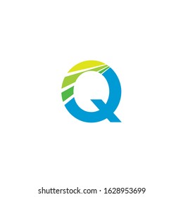 letter Q initial sign logo design vector template