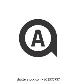 letter q with letter a inside logo