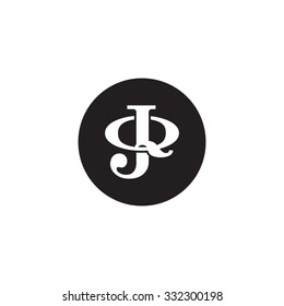 letter Q and J monogram circle logo