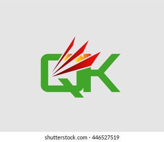 Letter Q and K logo
