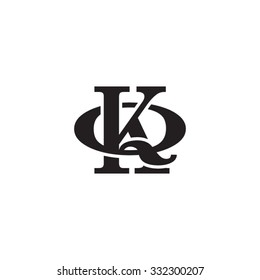 letter Q and K monogram logo