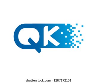 Letter Q and K Template Design Vector, Emblem, Concept Design, Creative Symbol, Icon