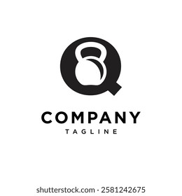 Letter Q Kettlebell Logo Icon Vector