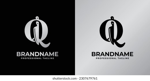 Letter Q Knife Logo, Suitable for any business related to knife with Q initial.