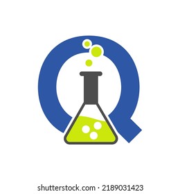 Letter Q Lab Logo Concept Science Stock Vector (Royalty Free ...