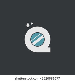 Letra Q Laundry logotipo Vetor Design. Este logótipo é uma combinação da letra q com uma máquina de lavar roupa