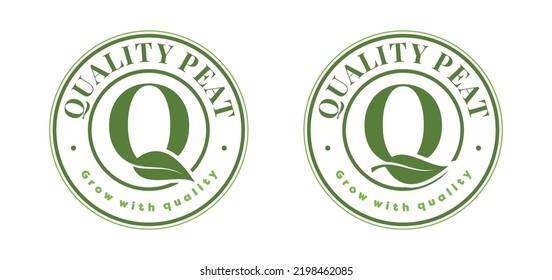 Letter Q with leaf icon modern flat logo vector