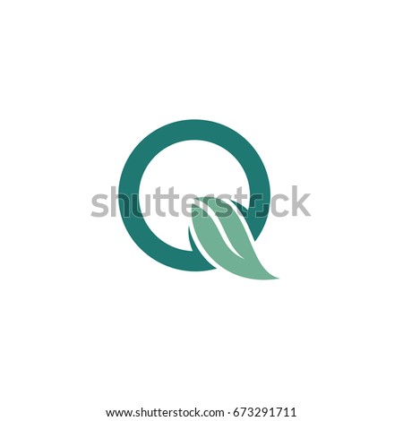 Letter Q With Leaf Logo