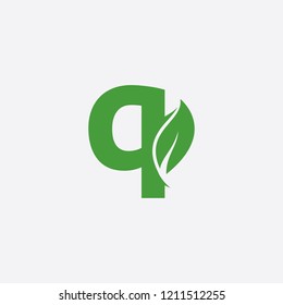Letter Q Leaf Logo Design Vector Template