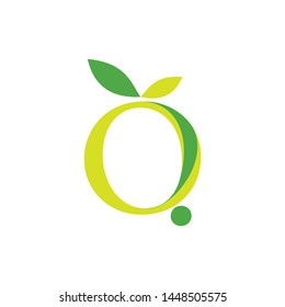 Letter Q with leaf logo design vector