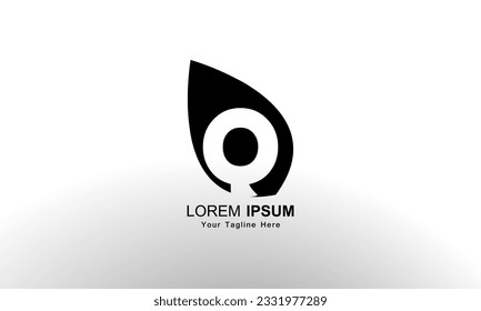 Elementos de la plantilla de diseño de iconos de logotipo de hoja de letras Q