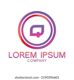 Letter Q line logo design.Creative minimal linear monogram symbol. Universal elegant vector sign design. Premium type of business logo. Graphic alphabet symbol for technology identity