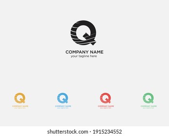 Logo de la letra Q. Resumen Carta Q. Icono de vector universal. Logo de la ilustración del vector. Conjunto de coloridos iconos de diseño plano